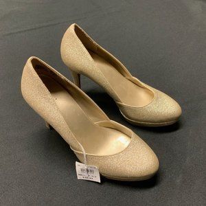 Fioni Gold Sparkle High Heel Pumps Size 7.5 New